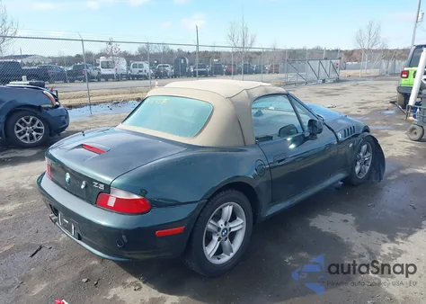 2002 BMW Z3 2.5I z USA, uszkodzony, nr VIN 4USCN33452LM05104